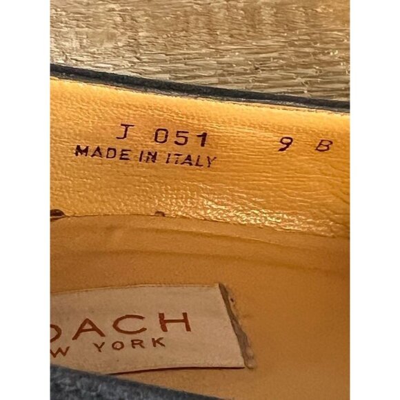 Coach Women's Naomi Gray Suede Pumps Stacked Block Heel Round Toe Size 9 - Picture 11 of 12